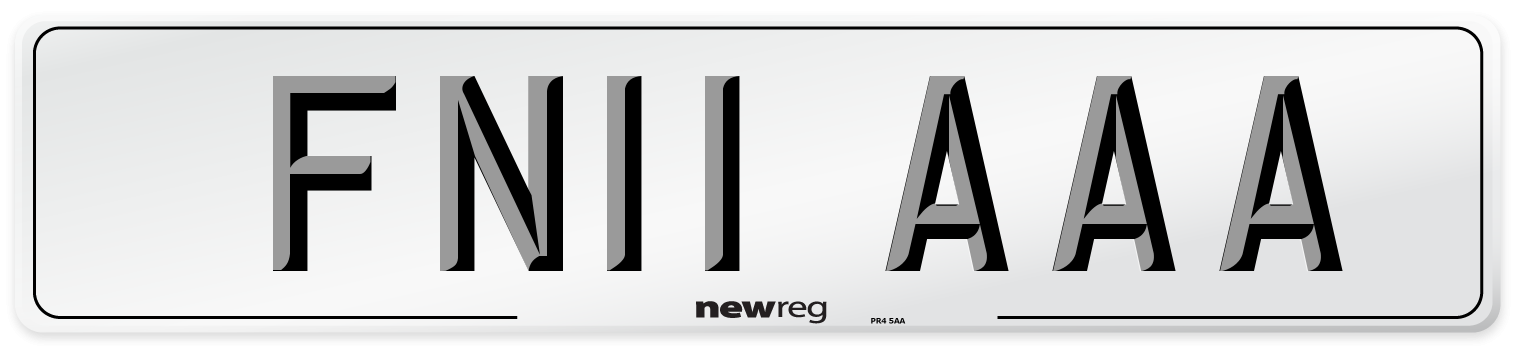FN11 AAA Number Plate from New Reg